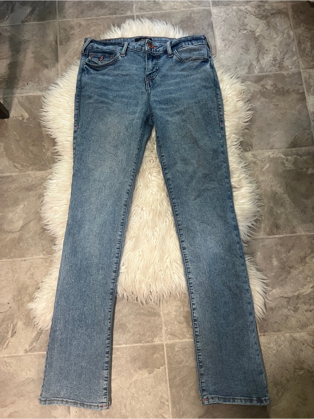 True Religion Billie Straight Leg Women's Jeans - Light Blue